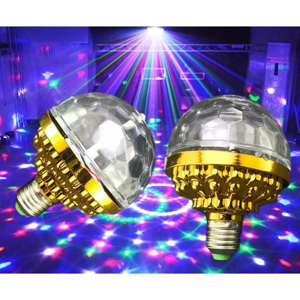 

Mini Disco Light 6W RGB 6 Color Crystal Magic Light Bulb Lamp Effect Stage Lamp Party Light For Home New Year's Decor LED Bulb