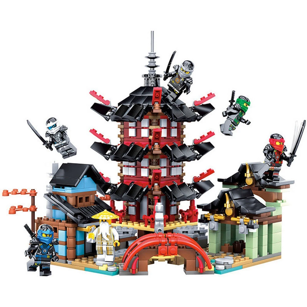 

Compatible Ninjagoes Series 70751 Temple of Airjitzu Set Mini Figures 06022 Mini Version Building Blocks Toys for Children Gift