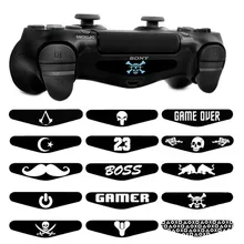 AOXO Spiel Licht Bar Vinyl Led Aufkleber Aufkleber Für Sony Playstation 4 Dualshock 4 PS4 Controller Lichtbalken Schutz Haut 2 PCS