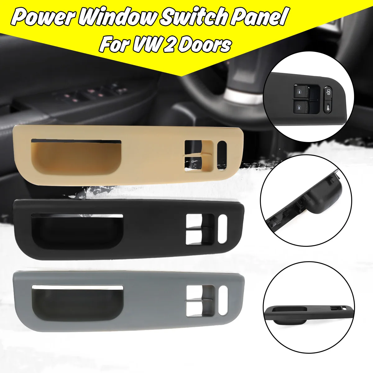 

2 Doors Car Master Window Switch Control Panel Trim Bezel Switche Panel for VW Passat B5 for Jetta Golf MK4 1998-2004 3B1867171E