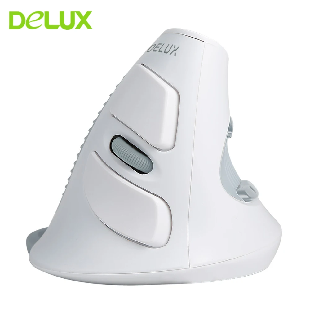 

Delux M618 Ergonomic Vertical Wireless Mouse Healthy Computer Office Mice 1600DPI USB Optical 5 Buttons Gaming Mause For Laptop