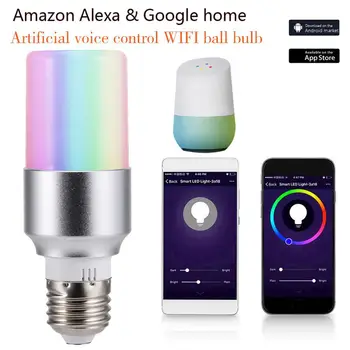 

7W Smart WiFi Light Bulb E27/B22/E14 RGBW Dimmable Wireless WiFi Remote Control Bulb Lamp Light For Echo Alexa Google Home