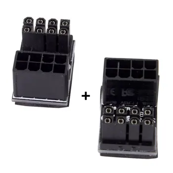 

10pcs/lot Female ATX 8Pin to 8pin Male 180 Degree AngledPower Adapter for Desktops Graphics Card