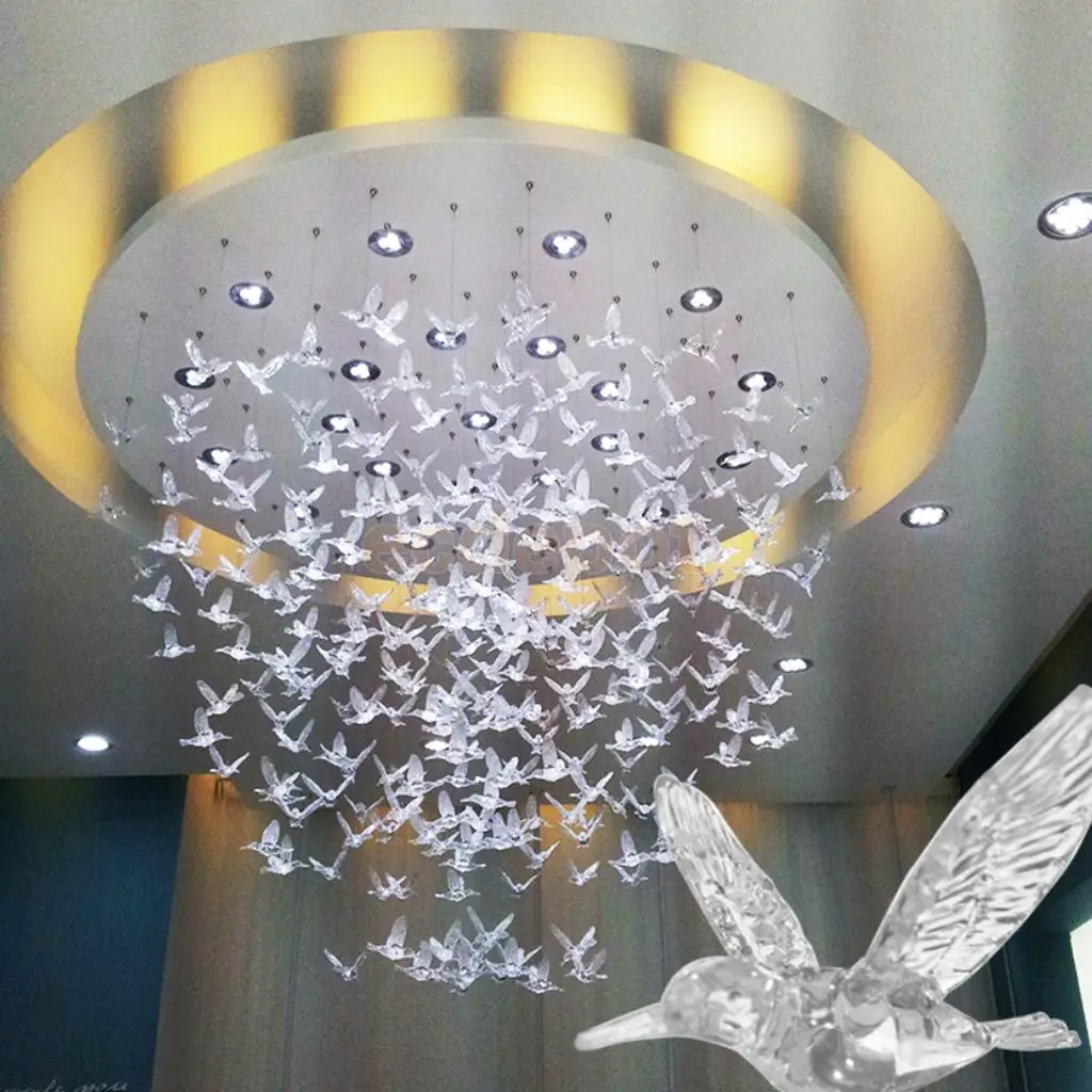 Décoration de plafond en cristal acrylique oiseau volant, mur de colibri,  maison, mariage, scène, ornements, 10 pièces - AliExpress