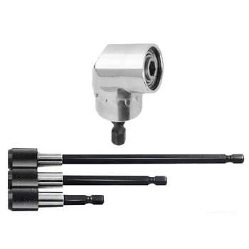 

Right Angle Drill 105 Degree Driver Extension Power Screwdriver Attachment 1/4 Inch Hex Magnetic Bit Socket Holder Adaptor