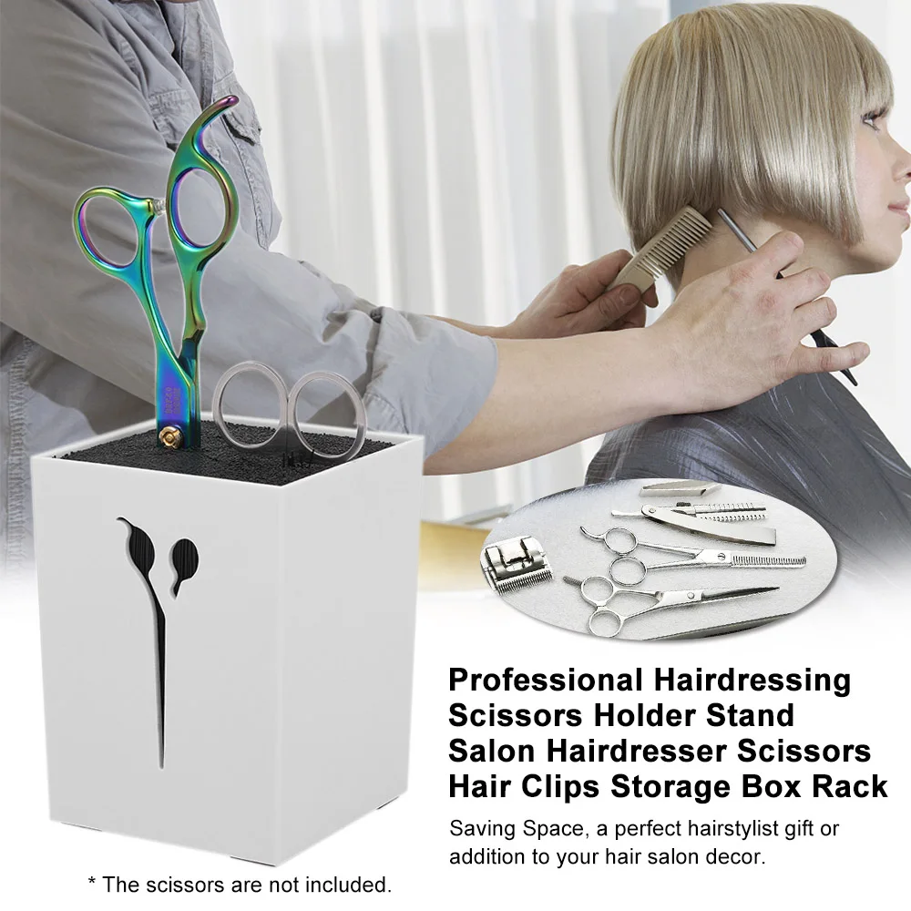 Professional Hairdressing Scissors Holder Stand Box Salon Hairdresser