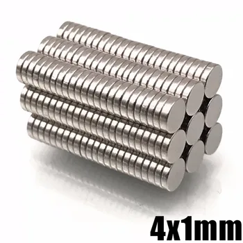 

1000pcs 4X1mm Thick Circular Disc Neodymium 4*1 Magnets Model Craft NEW 4mmx1mm Art Craft Connection D4*1mm