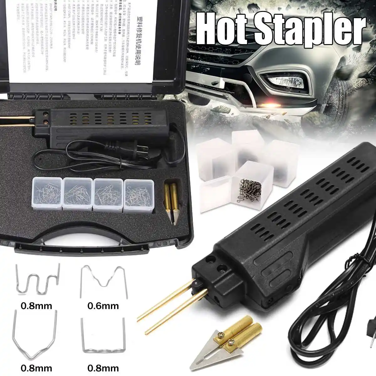 

Hot Stapler Plastic Repair Welding Torches 220-250V Car Bumper Plastic Welding-Torches Fairing Auto Body Tool Welders Machine