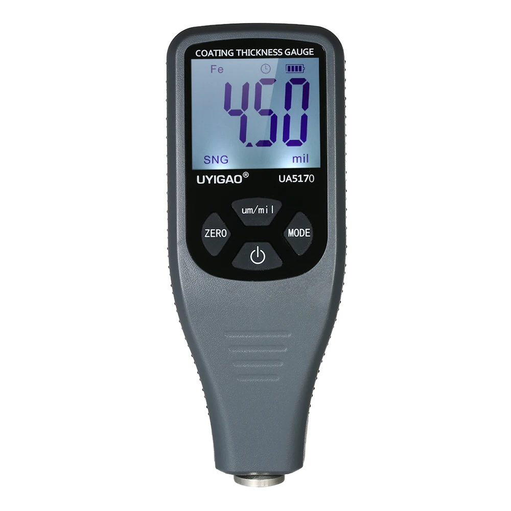 

UYIGAO Handheld Backlight LCD Display Digital Paint Thickness Gauge Car Paint Meter Tester