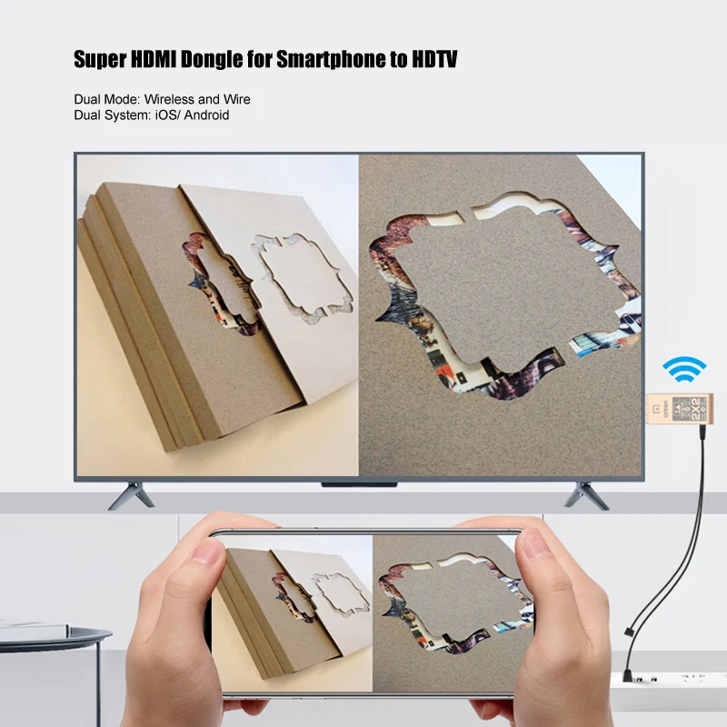 Беспроводной HDMI адаптер беспроводной Wifi Дисплей ключ приемник Wifi адаптер для iPhone iOS Android Windows tv Miracast HDMI ключ