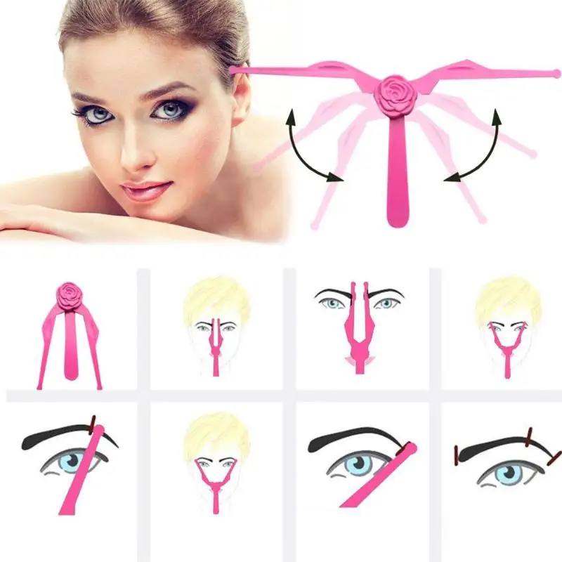 

1 PC Foldable DIY Eyebrow Template Professional Eyebrow Ruler Shape Stencils Eyeliner Beauty Ruler Beauty Make Up Tools