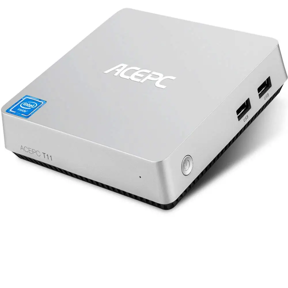 ACEPC T11 Mini PC Desktop Intel Atom x5 Z8350 Processor Win10 64bit 4GB 64GB Fanless Dual