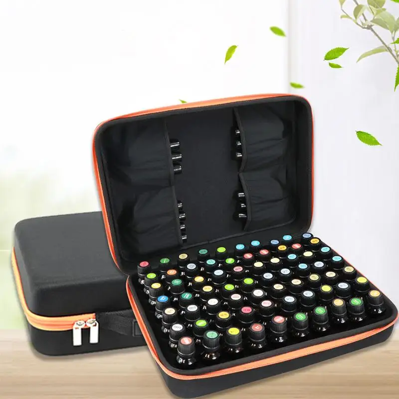 

Essential Oil Bag 15ML Portable Rolling Bead Essential Oil Bottles Storage Bag 10 Compartment EVA Essential Oil Bottle Organizer