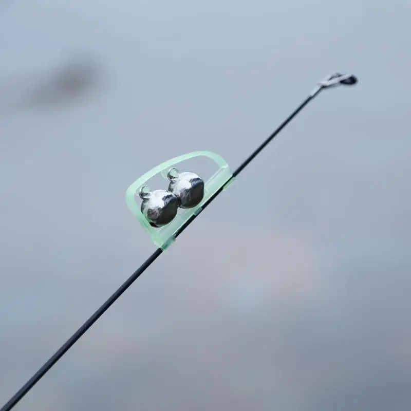 

1pcs Fluorescent Fishing Alarm Clip Outdoor Twin Bells Ring Fishing Rod Clamp Bells Bite Clip Lure Bells Alarm Fishing Accessory