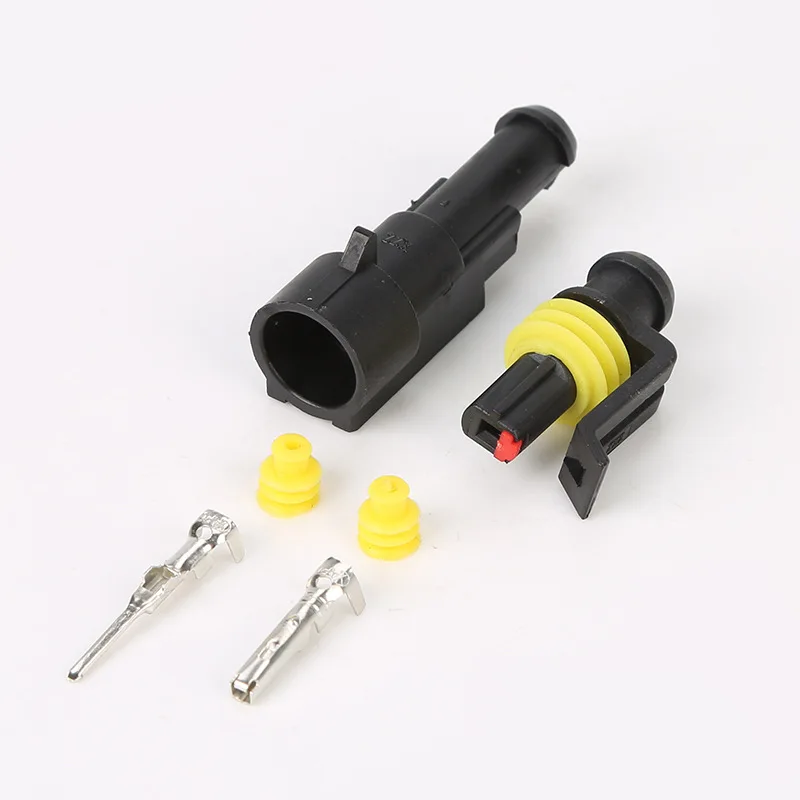 

5 sets 1 Pin Way Sealed Waterproof Electrical Wire Connector Plug Set For Motorcyle Car Boat