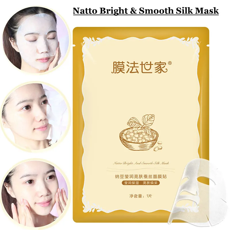 Mask Family 1Pcs Facial Mask Skin Care Face Mask Natto Moisturizing Brightening Silk Mask Natural Plant Extract Mask Family 1Pcs Facial Mask Skin Care Face Mask Natto Moisturizing Brightening Silk Mask Natural Plant Extract