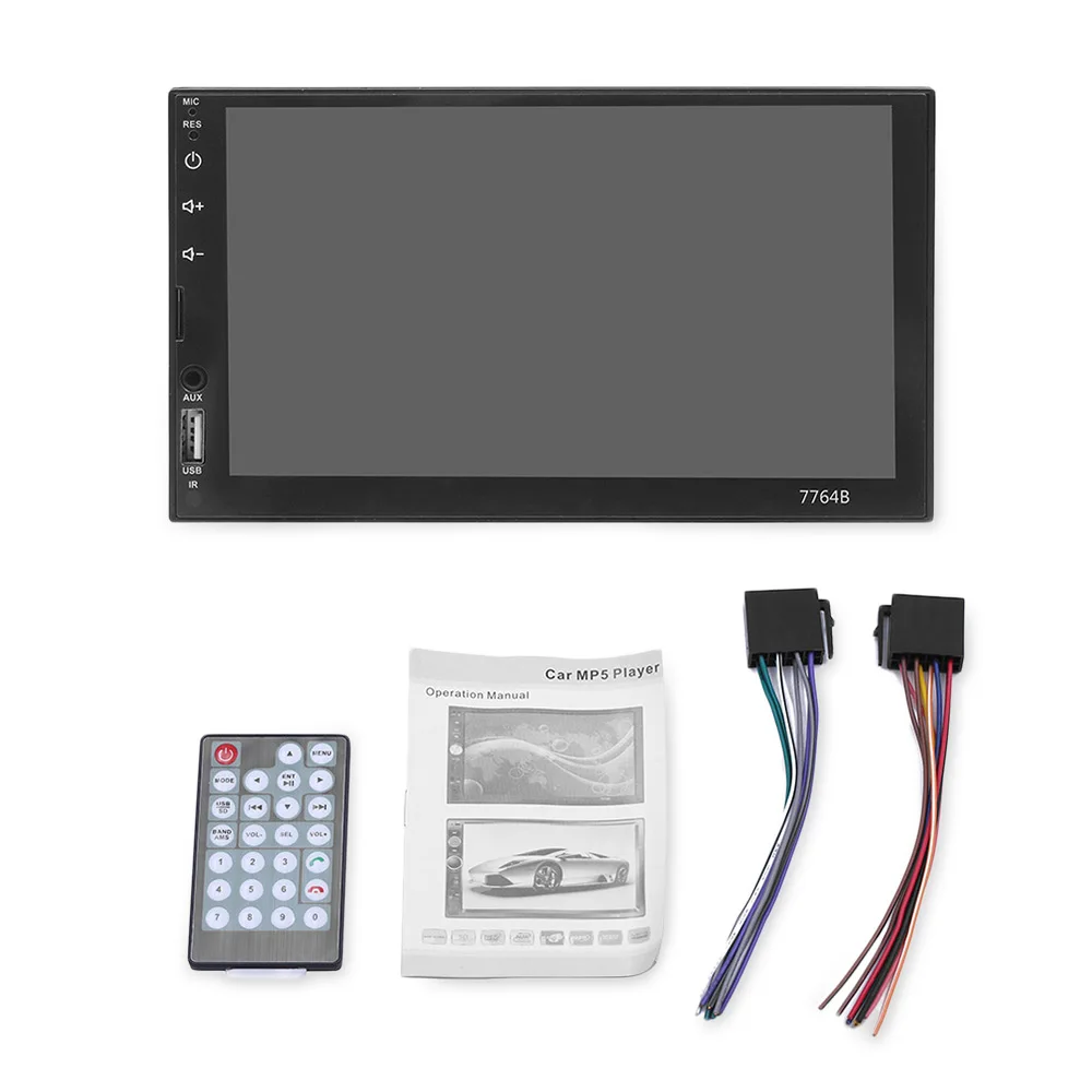 7764B 2 Din Автомобильный мультимедийный плеер 7 дюймов HD Bluetooth 4 0 FM радио MP5 Зеркало