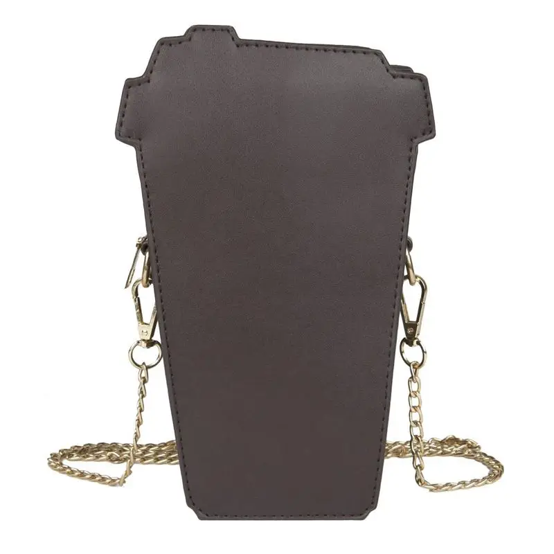 Girls Coffee Crossbody Chains Bags Purses