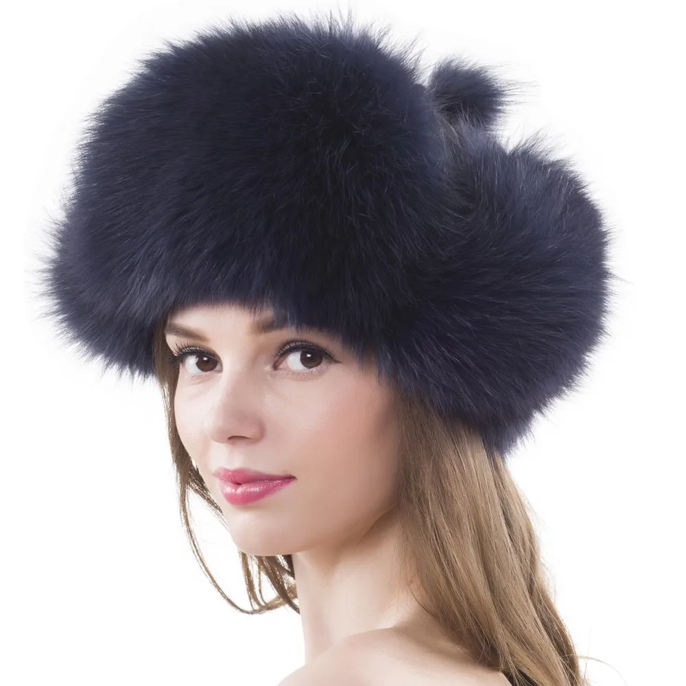 Winter Genuine Real Fox Fur Hat 100 Natural Real Fox Fur Cap Women New winter-genuine-real-fox-fur-hat-100-natural-real-fox-fur-cap-women-new