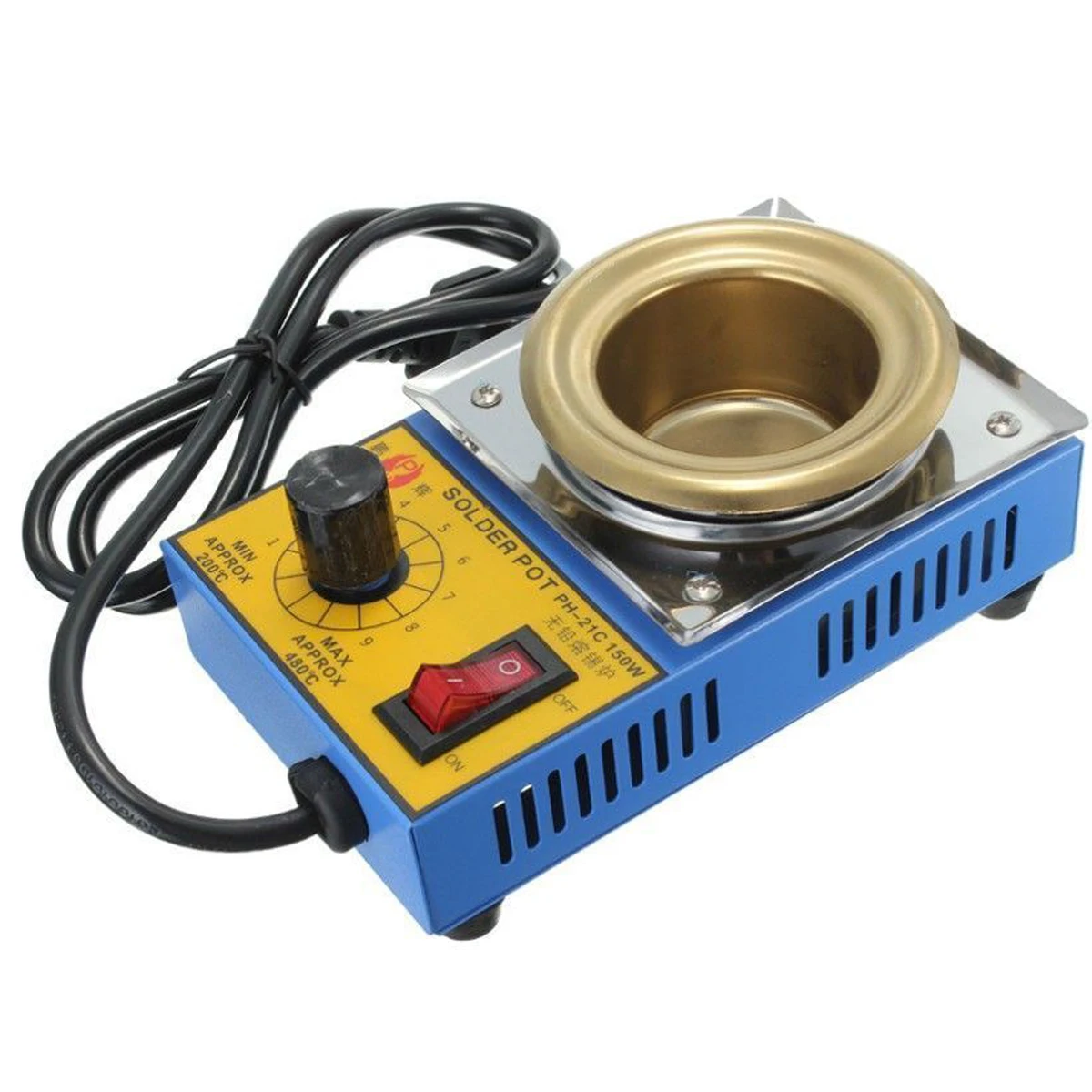 

OSSIEAO 1PC New 220V 150W Solder Pot Soldering Desoldering Bath Stainless Steel Plate