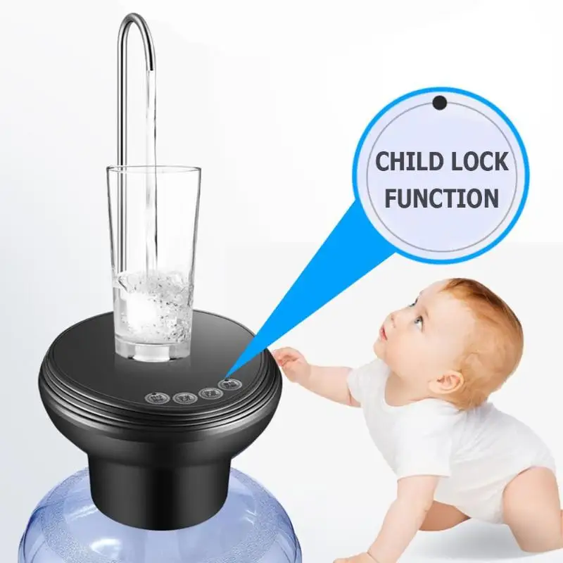 Portable Automatic Bottled Water Pumping Tap Electric Water Dispenser USB Rechargeable Water Pump Drinking Bottle 1.2/1.8L