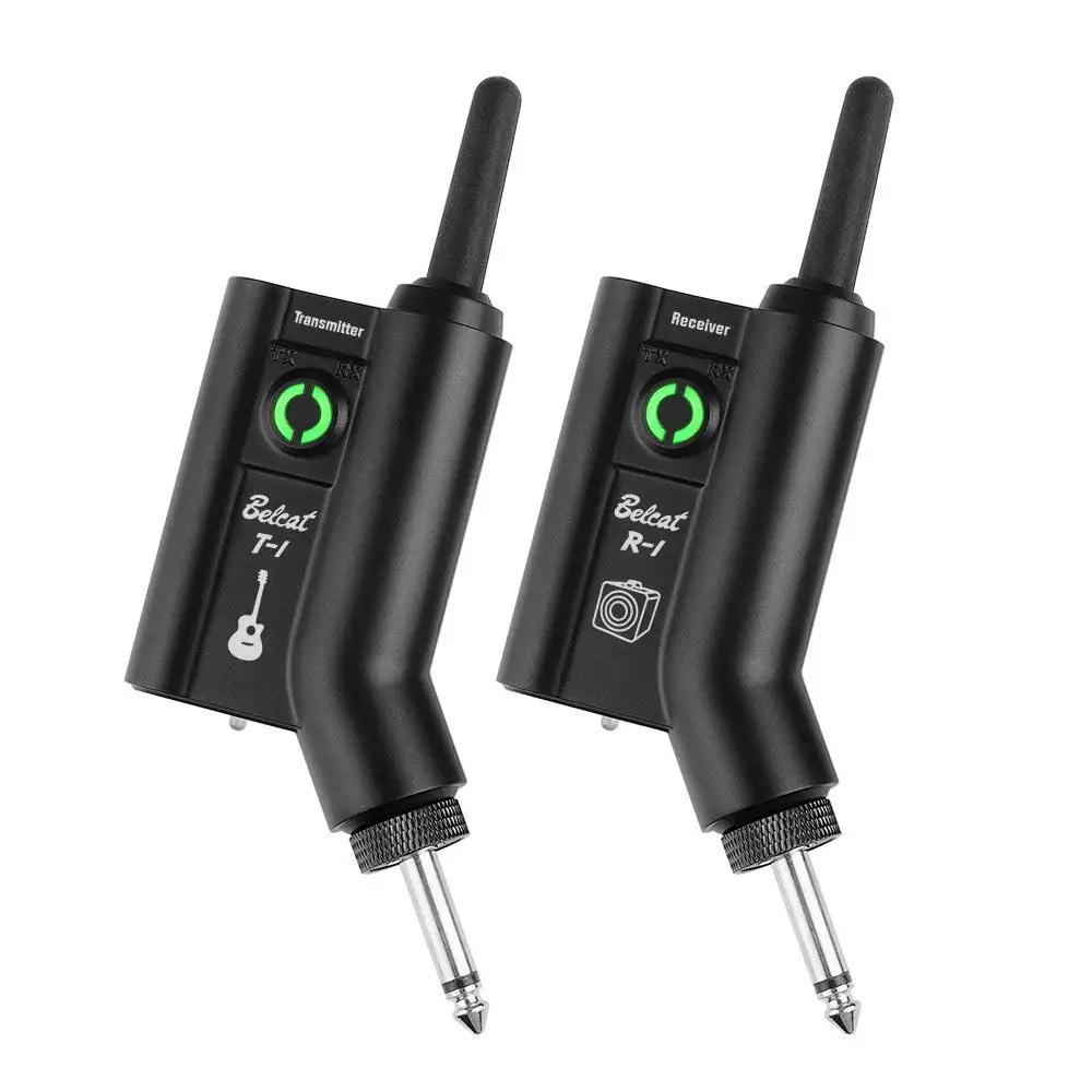 

Belcat Rechargeable Black Wireless UHF Guitar System Digital Transmitter Receiver