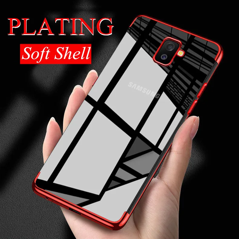 

Plated Fundas For Samsung M20 M10 A6 A8 Plus A750 2018 S6 S7 Edge S8 S9 S10 Lite Plus A9S A9 2018 J4 J6 Plus/Prime J8 2018 Cover