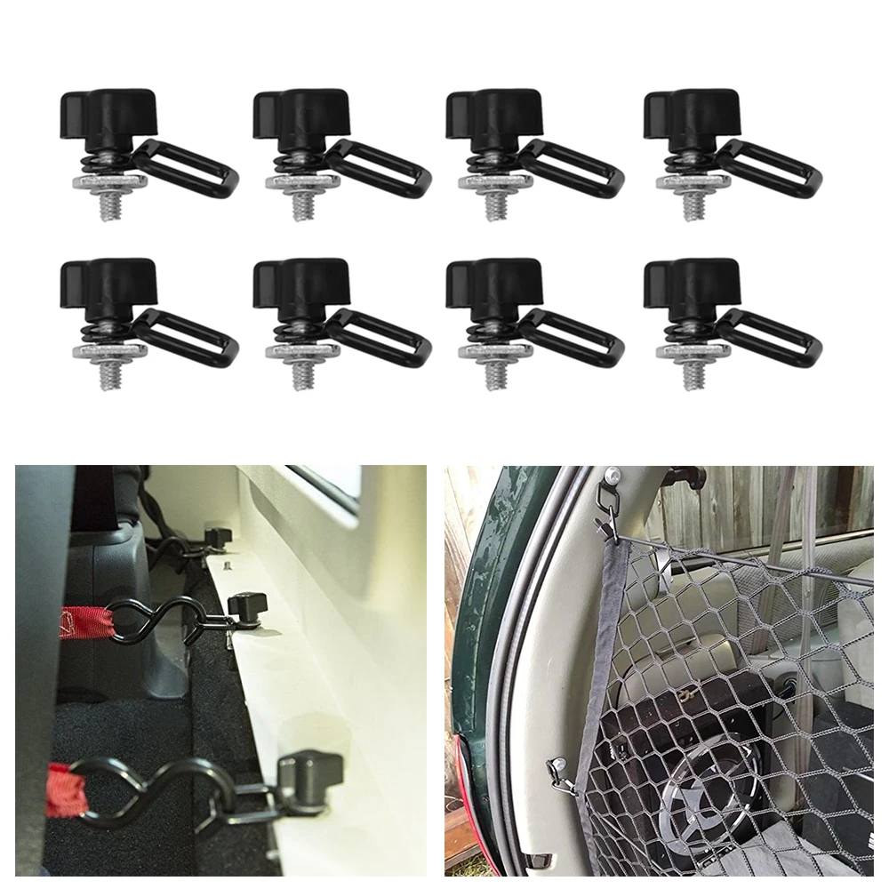 

Cargo Tie-Down D-rings 8PCS Trailer Anchors for Trailers Trucks Cargo Net Tie Down Strap Stainless Heavy Duty Bracket Clip