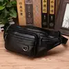 High Quality Real Cowhide Hip Fanny Belt Pack Pouch Single Shoulder Cross Body Bags Men Genuine Leather Bum Waist Chest Bags ► Photo 1/6