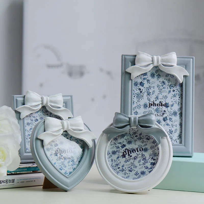 European Vintage White Heart Squre Shape Magnetic Levitation Pictures Frame Wedding Decoration Novelty Gift Carriage Photoframe | Дом и сад