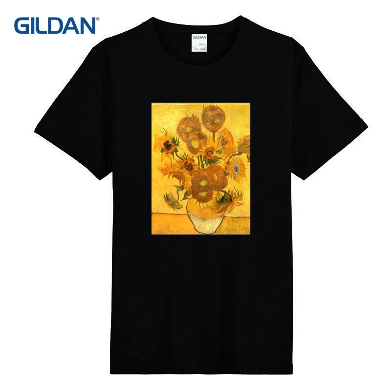 Sunflowers Cool Shirt For Men 2019 9 Colors Random Tee Shirt 100% Cotton Nice T-Shirt For Men Comfortable And Cool