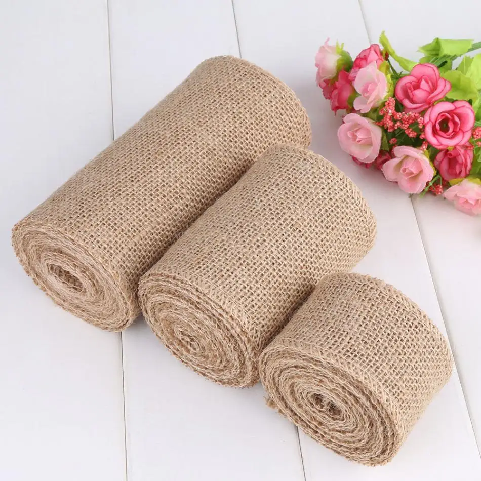 Лента из джутовой ткани для украшения свадебного торта 3 вида|Украшения своими