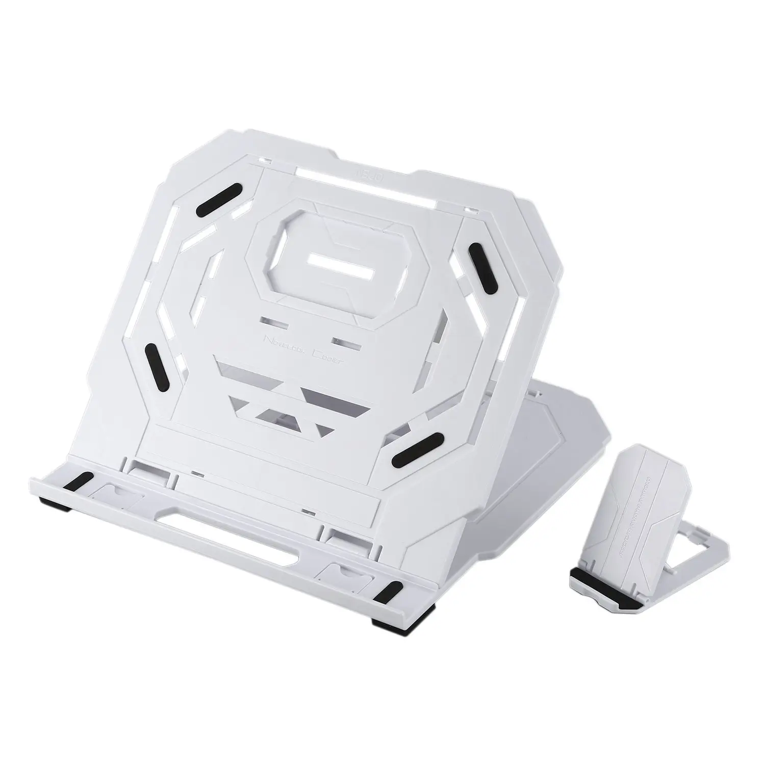 

Coolcold Plastic Laptop Stand Folding Multifunctional 360 Degree Rotating Notebook Cooler With Phone Stand For 15Inch Laptop