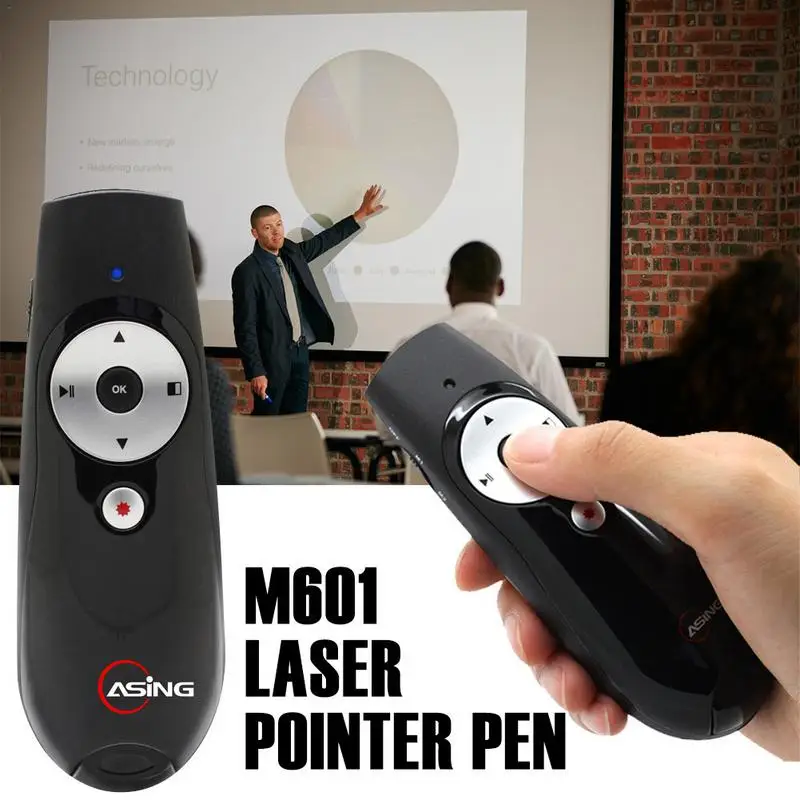 

M601 Empty Mouse PPT Flip Pen Projection Remote Control Laser Teaching Lecture Pen Demonstrator Electronic Pointer 11.11
