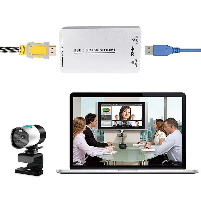 

USB 3.0 Capture Dongle Adapter Card HDMI To USB 3.0 Live Streaming Game Capture Device For PS4 Xbox One 360 Full HD 1080p 60FPS