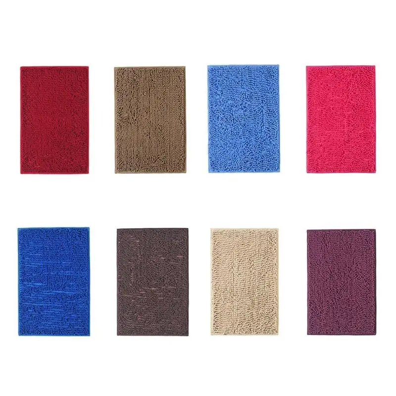 

Pure Soft Chenille Floor Mat Anti-Slip Bath Door Entrance Absorbing Carpet
