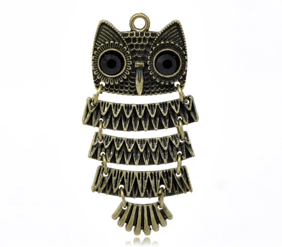 DoreenBeads 5 бронзовых тонов горного хрусталя подвески в виде совы для ожерелий 4 9x2 6