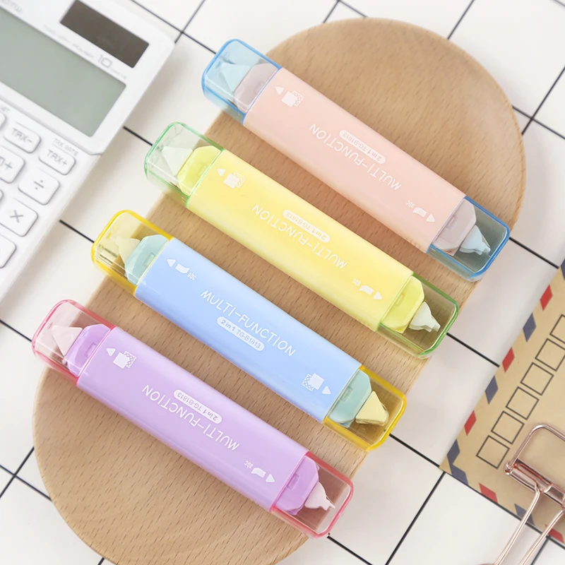 

BZNVN Simple Two in one Small Double head adhesive punctiform adhesive glue Learning Student Supplies Cute Correction Tape