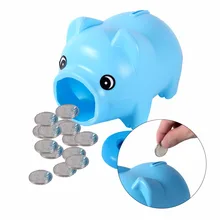 Портативная Милая Копилка-свинка, экономичная пластиковая коробка для монет, детские игрушки детские подарки, домашняя коллекция, 3 цвета, случайный