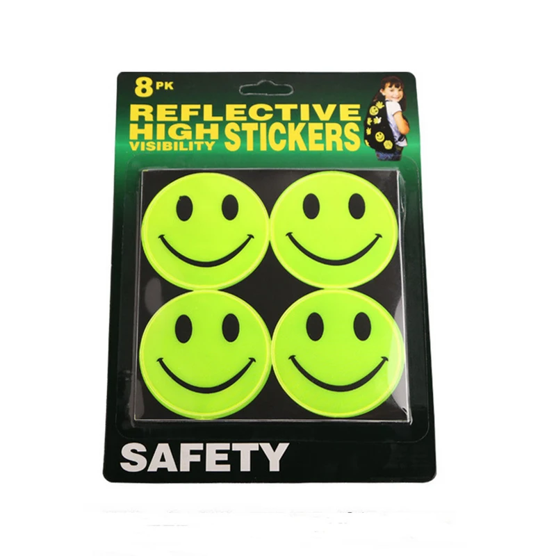 

4pcs Waterproof MTB Bike Reflective Stickers Bicycle Motorcycle Car Smile Footprint Stripe Pattern Decals Bicycle Accessories