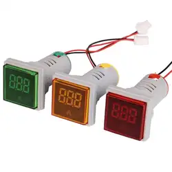 Цифровой амперметр ток индикатор светодиодный сигнальная лампа Вольт Напряжение тока Combo индикатор тестер измерения 22 мм