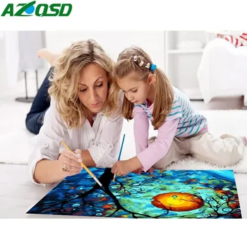 

AZQSD DIY Oil Paint By Numbers Personality Photo Customized Picture Drawing By Numbers Canvas Coloring By Numbers Acrylic