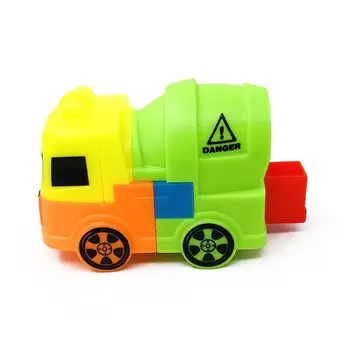 

Kids DIY Build Interlocking Car Model Toys Baby Plastics Assembly Block Toy Children Building Construction Kit Learning Play Toy