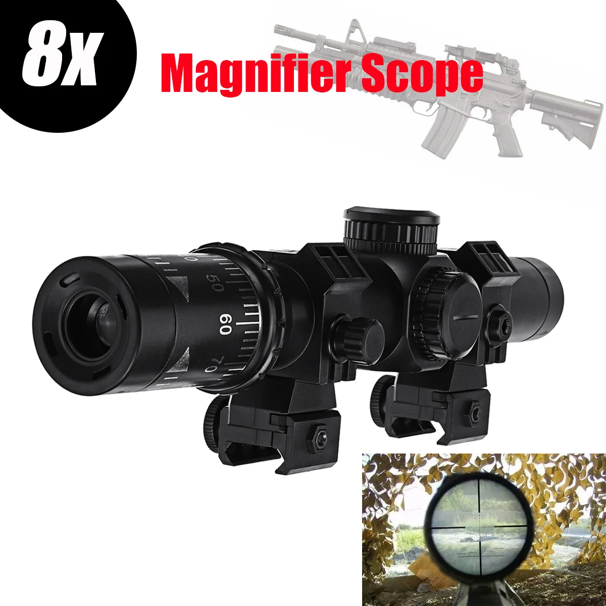 Тактическая Лупа 8X Red Dot Sight основной охотничий прицел для Gel Ball Sight|Игрушечное