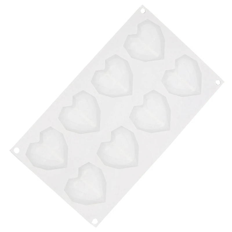 

Mould 8 Cavity Diamond Cute Silicone For Sponge Cakes Mousse Dessert Baking Tools Bakeware Accessories No smell, non-toxic
