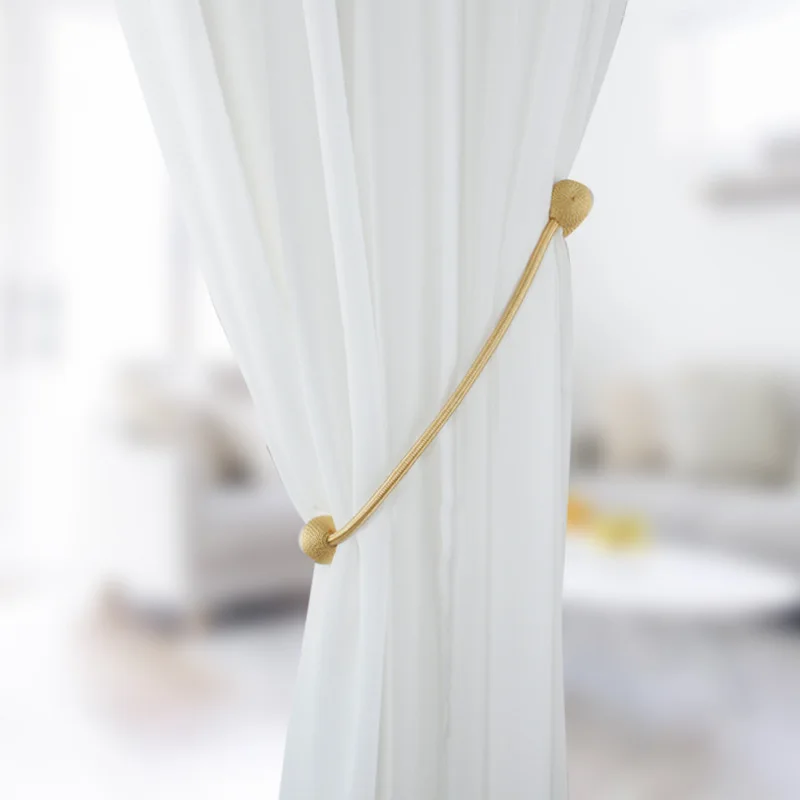 

New Magnetic Pearl Ball Curtain Tiebacks Tie Backs Holdbacks Buckle Clips Accessory Curtain Rods Accessoires