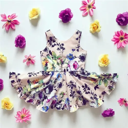 

Toddler Kid Baby Girls Flower Dress Bodysuit Jumpsuit Outfit Set Playsuit
