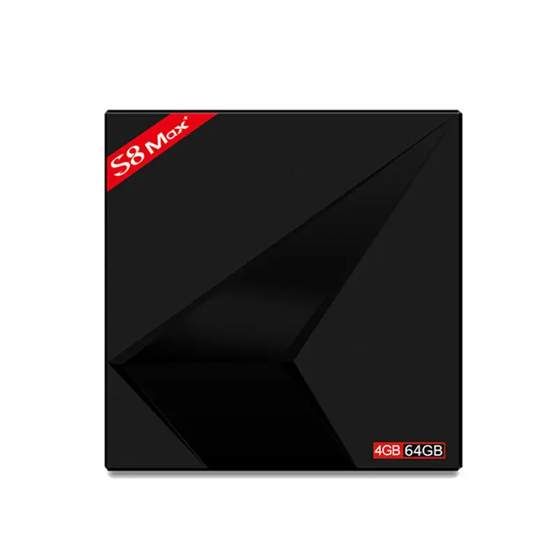 S8 Max+ Android 9.0 Tv Box Rk3328 Chip 4K Hd 4Gb +64Gb 2.4G/5Ghz Dual Wifi 4K Smart Tv Box (Eu Plug)