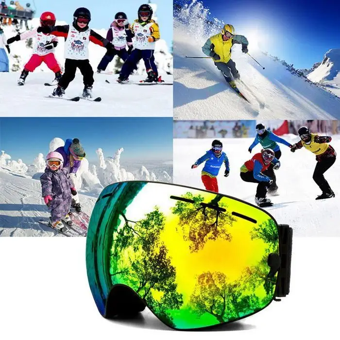 

Ski Goggles,Winter Snow Skating Ski Protection Goggles Waterproof Sandproof with Anti-fog UV Protection for Men Women