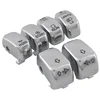 Motorcycle Chrome Hand Control Switch Housing Caps Switch Cap Kit Fit For Harley Softail Sportster Dyna Models ► Photo 3/6